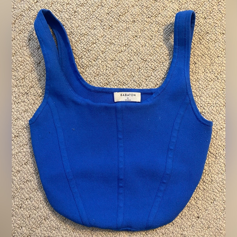 Electric blue corset (like) tank top